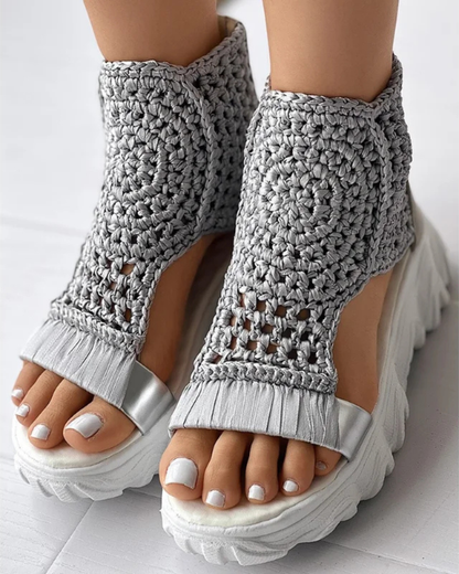 Riviera Boho Knit Sandals