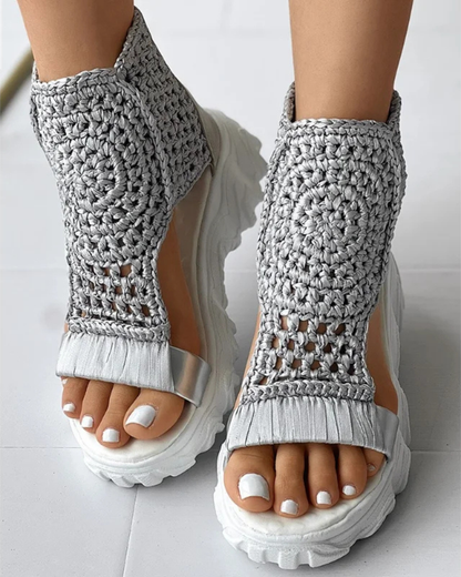 Riviera Boho Knit Sandals