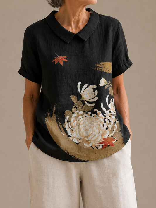Dorothy™ | Linen Floral Blouse