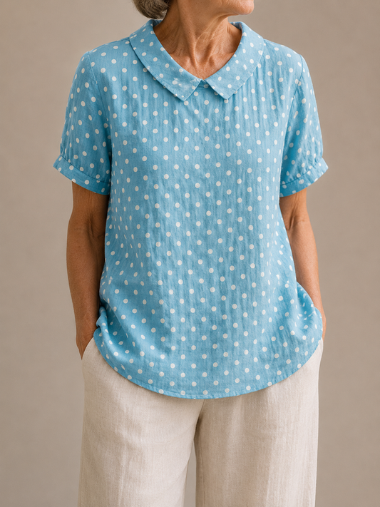 Sylvia™ | Linen Floral Blouse