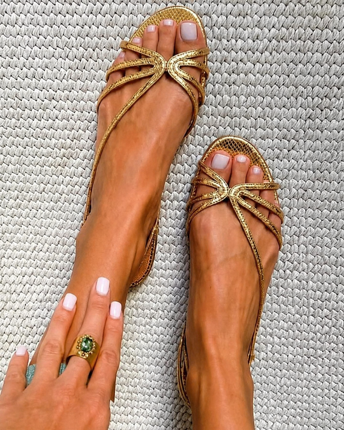 MARCO & BIANCA MILANO | GINEVRA SUMMER ELEGANCE GOLD SANDALS