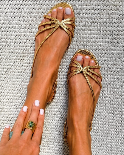 MARCO & BIANCA MILANO | GINEVRA SUMMER ELEGANCE GOLD SANDALS