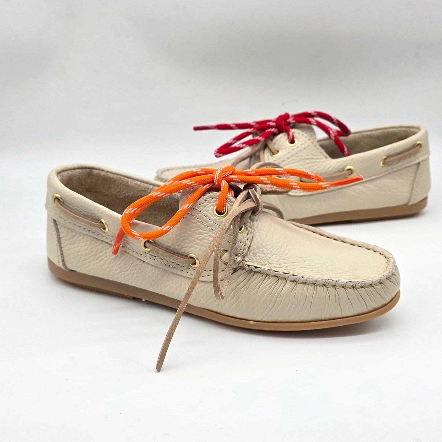 WOMEN'S GENUINE PEBBLE-GRAIN LEATHER LOAFERS